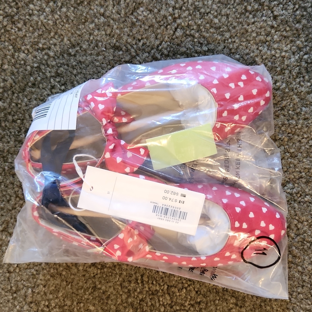 Brand new Janie and Jack red heart shoes